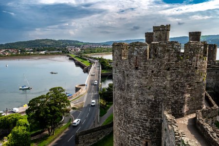 Photo for View From Conwy Castle To Bridge Over River Conwy In North Wales, United Kingdom - Royalty Free Image