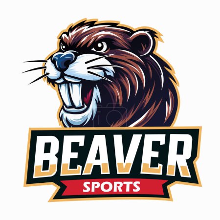 Beaver, logo, sports team eblast vector image