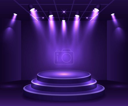 Foto de Realista 3d violeta luces composición - Imagen libre de derechos