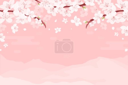 Foto de Fondo de flores Sakura en diseño plano - Imagen libre de derechos