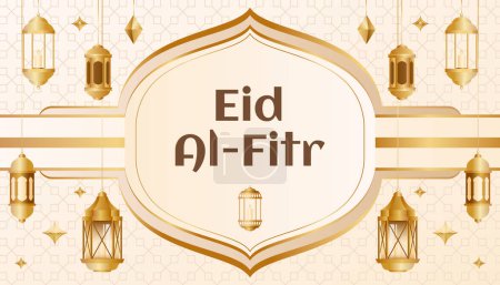 Photo for Eid al fitr composition in gradient design - Royalty Free Image