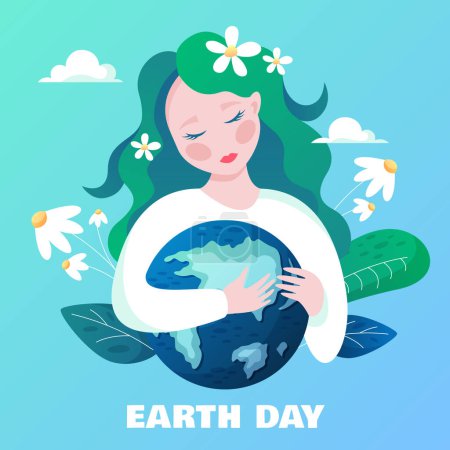 Photo for World Earth day composition in gradient style - Royalty Free Image