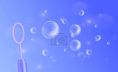 Foto de Fondo realista de burbujas de jabón composición - Imagen libre de derechos