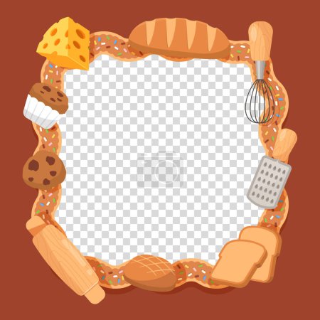 Téléchargez les photos : Châssis de boulangerie au design plat - en image libre de droit