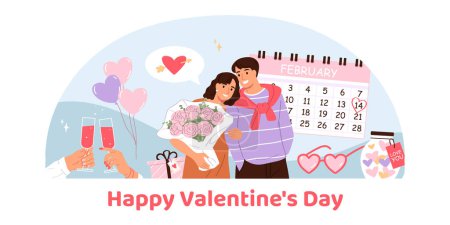 Photo for Happy Valentines day greeting composition - Royalty Free Image