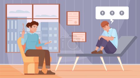Photo for Mental health illustration in flat design - Royalty Free Image