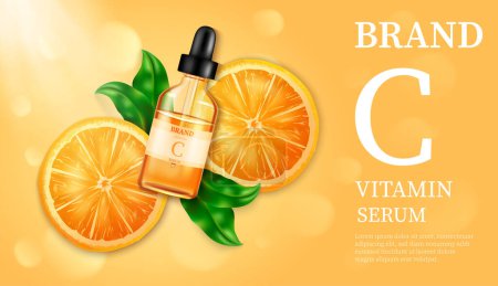 Photo for Realistic vitamin c serum banner - Royalty Free Image