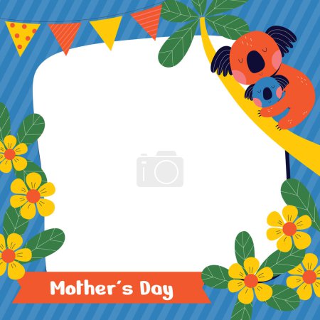 Téléchargez les photos : Cadre de jour de mères dans le style dessiné à la main - en image libre de droit