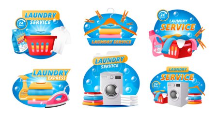 Gradient laundry service mini composition set