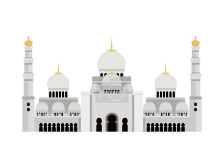 Téléchargez les illustrations : Composition touristique des Émirats arabes unis avec des images de voyage isolées sur fond blanc illustrations vectorielles - en licence libre de droit