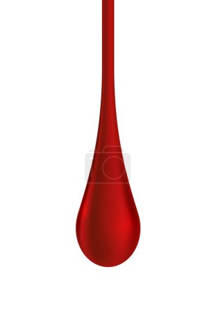 Illustration for Blood splatters blots drips realistic composition with traces of red liquid on blank background vector illustration - Royalty Free Image