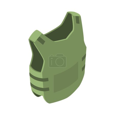 Téléchargez les illustrations : Armée équipement militaire soldat composition isométrique avec icône isolée sur fond blanc illustration vectorielle - en licence libre de droit
