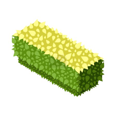 Illustration for Green hedge isometric icon for landscape design 3d vector illustration - Royalty Free Image
