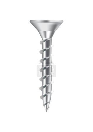 Illustration for Metal screws bolts nails plates realistic composition with isolated top view image of iron hardware vector illustration - Royalty Free Image