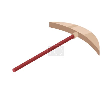 Illustration for Archeological pickaxe icon isometric vector illustration - Royalty Free Image