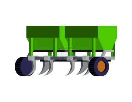 Illustration for Plough for cultivating land flat icon vector illustration - Royalty Free Image