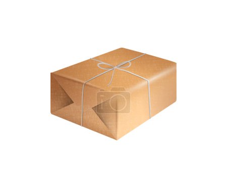 Illustration for Realistic wrapped parcel vector illustration - Royalty Free Image