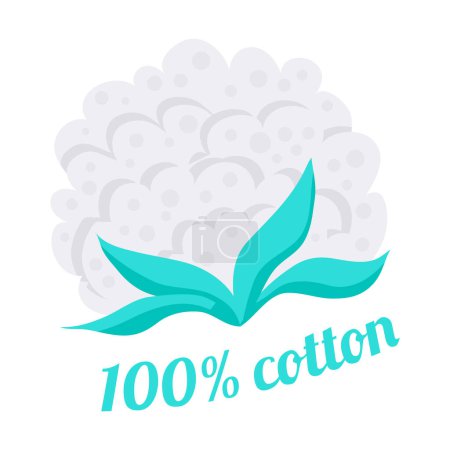 Ilustración de Flor de algodón icono plano vector ilustración - Imagen libre de derechos