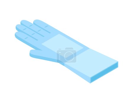 Ilustración de Isométrico azul esgrima guante icono vector ilustración - Imagen libre de derechos