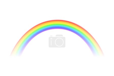 Illustration for Realistic bright rainbow arch against white background vector illustration - Royalty Free Image