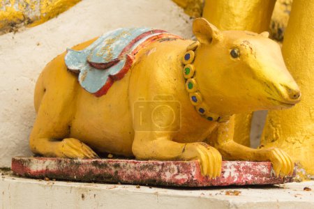 Photo for Golden rat statue in Thai temple - Royalty Free Image