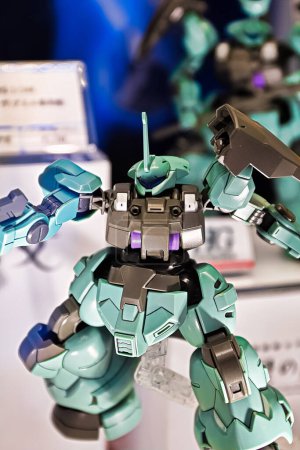 Photo for Osaka, Japan - Aug 29 ,2022 - Display of HG Mobile Suit Gundam : The Witch of Mercury Dilanza 1/144 Scale, Color-Coded Plastic Model at GUNDAM NEXT FUTURE in GRAND FRONT OSAKA - Royalty Free Image