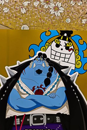 Photo for Osaka, Japan - Sep 6, 2022 : Photo of anime characters JINBE from ONE PIECE FILM RED. At the Osaka Metro stamp rally as part of the movie promotion - Royalty Free Image