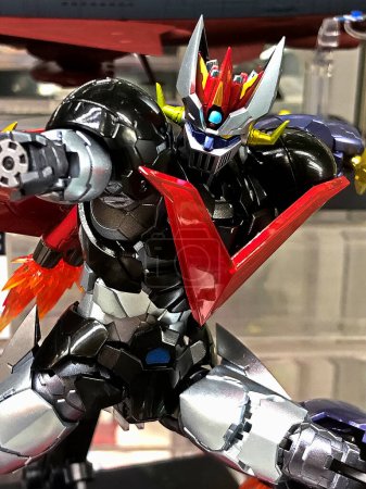 Téléchargez les photos : Osaka, Japan - 13 Apr,2019 : Close up of Greate Mazinger Robot figure in toys shop. - en image libre de droit