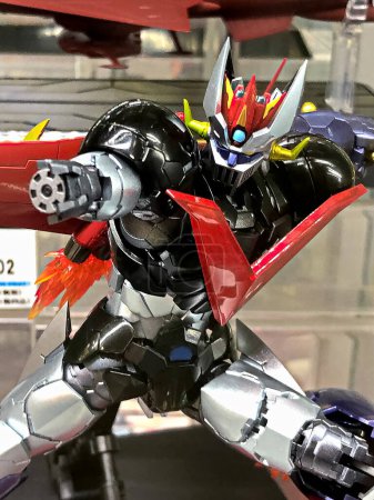 Téléchargez les photos : Osaka, Japan - 13 Apr,2019 : Close up of Greate Mazinger Robot figure in toys shop. - en image libre de droit