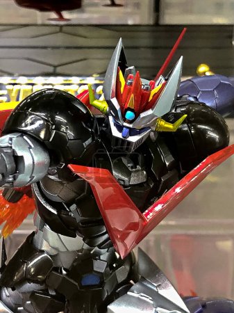 Photo for Osaka, Japan - 13 Apr,2019 : Close up of Greate Mazinger Robot figure in toys shop. - Royalty Free Image