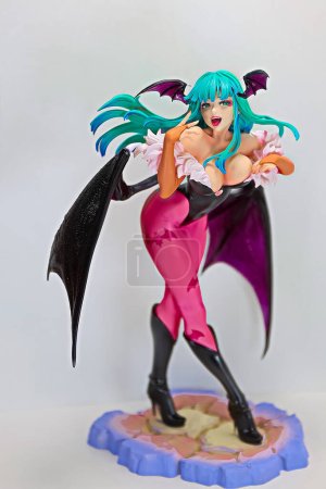 Photo for Osaka,Japan - Apr 13, 2023 : The Morrigan Aensland fantasy action figure from CAPCOM video games maker. Figure is from the Bishoujo collection from Kotobukiya Japan. - Royalty Free Image