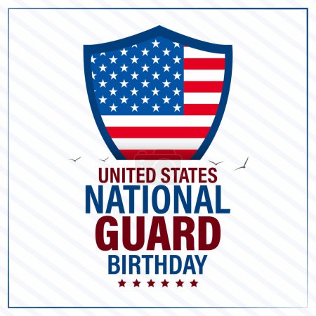 United States National Guard birthday. It is celebrated on December 13. Background, poster, card, banner vector illustration