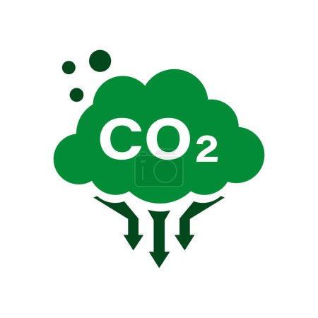 Reducción de dióxido de carbono. Emisiones de CO2. Concepto de negocio de reducción de gas. Ilustración vectorial aislada