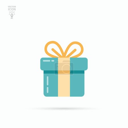 Gift Box Icon. Sale, shopping concept. Isolated vector illustration.