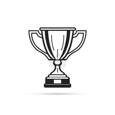 Illustration for Trophy cup icon. Simple winner symbol. Isolated vector illustration - Royalty Free Image