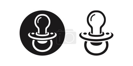 Illustration for Baby pacifier icon. Vector illustration - Royalty Free Image