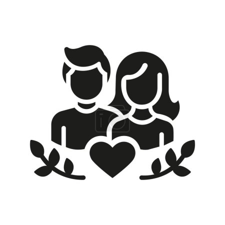 Illustration for Love couple icon. Valentine's day and relationship. Vector illustration - Royalty Free Image