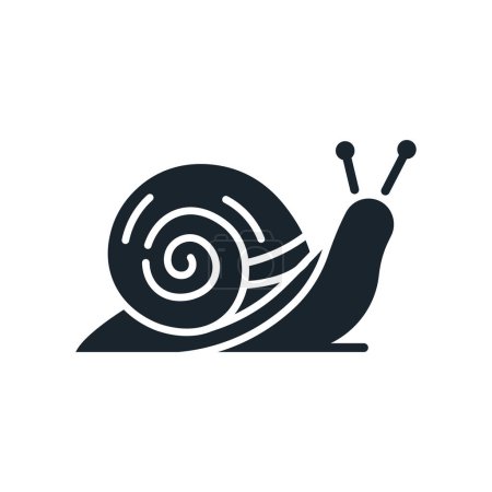 Snail flat icon, slug. Mollusk invertebrates. Isolated vector illustration