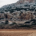 Rocks and stones, desert landscape of Cape Greco National Park in Cyprus
