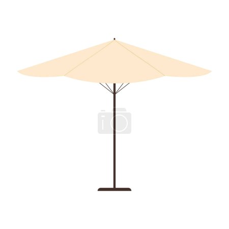 Illustration for Outdoor patio umbrella. Garden furniture, backyard landscape cartoon vector illustration - Royalty Free Image