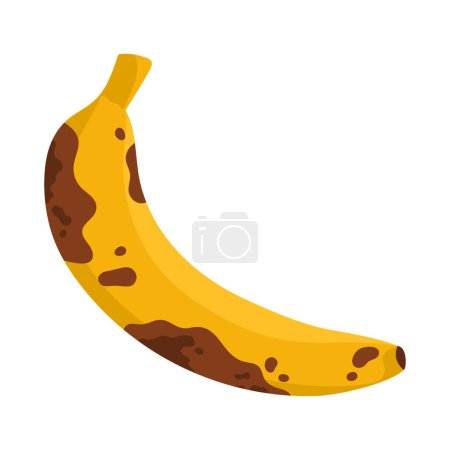 Téléchargez les illustrations : Vieilles bananes pourries. Mauvaise nourriture malsaine de la cuisine, illustration vectorielle de dessin animé de fruits tropicaux périmés moisis - en licence libre de droit