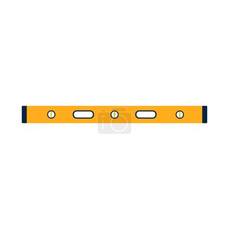 Electricity spirit level. Electrician tools, electrician supplies flat vector illustration