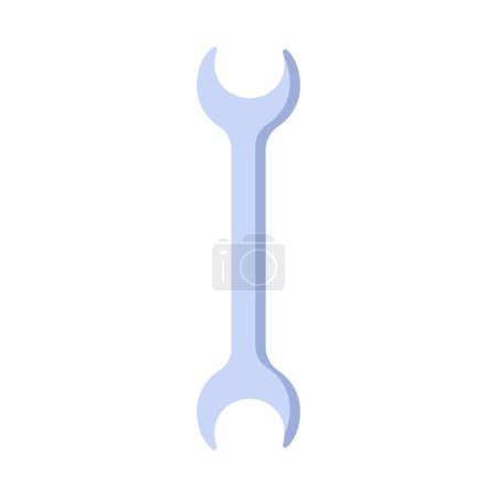 Illustration for Electricity wrench key. Electrician tools, electrician supplies flat vector illustration - Royalty Free Image