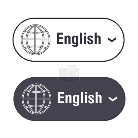 Téléchargez les illustrations : Traduisez l'icône vectorielle. Changer le bouton de langue isolé sur fond blanc. Illustration vectorielle - en licence libre de droit