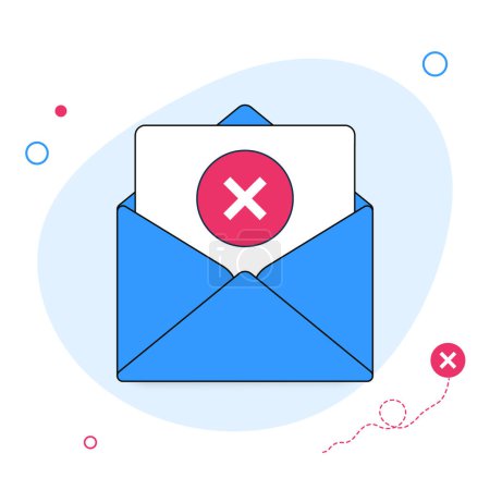 E-Mail-Benachrichtigung mit Fehlermeldung im blauen Umschlag.