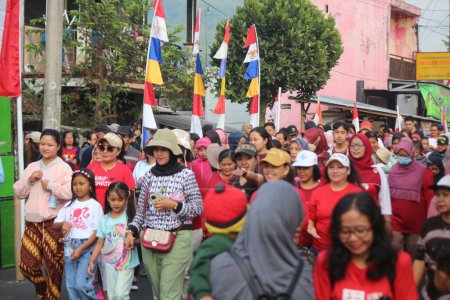 Foto de Prepárate para un paseo saludable en conmemoración del 78º Día de la Independencia de Indonesia - Imagen libre de derechos