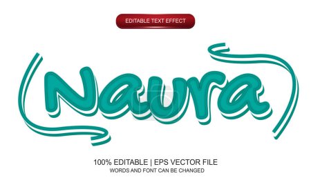 Photo for Naura Text Effect Design. - Royalty Free Image