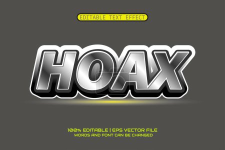 Ilustración de HOAX plantilla de efecto de texto editable 3D - Imagen libre de derechos
