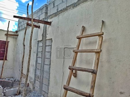 Ascending the Past: Wooden Ladder in Old House Restoration