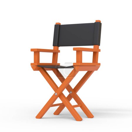 Photo for Director chair on white background. Movie industry concept. Cinema production design concept. 3d rendering illustration - Royalty Free Image